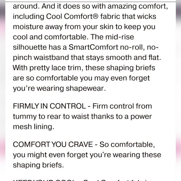 Maidenform Tame Your Tummy Eco Lace Firm Control Shaping Brief- Black - Picture 5 of 8